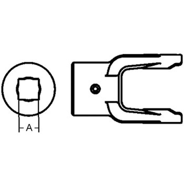 Aftermarket Square Bore Implement Yoke w Set Screw A-804-1418-AI - main